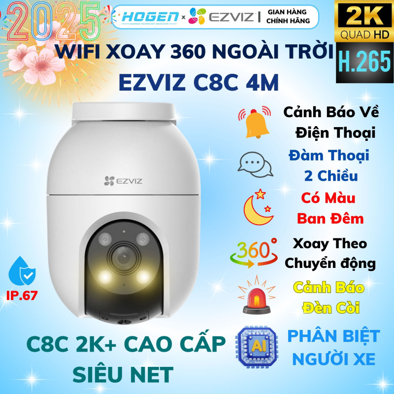 Camera Wifi EZVIZ C8C (4.0MP/2K+)