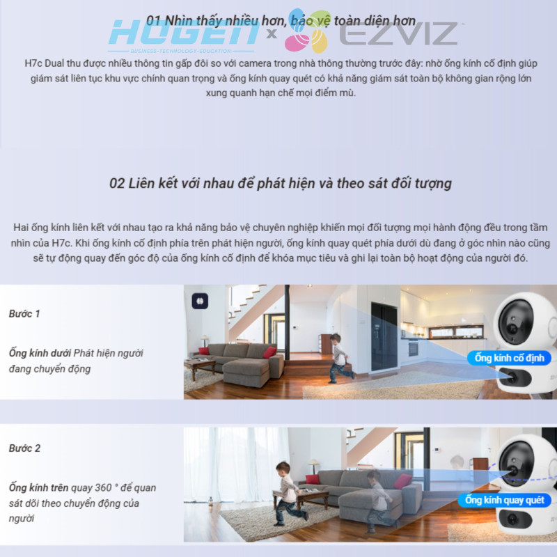 Camera Wifi EZVIZ H7C DUAL (8.0MP, 2K+)