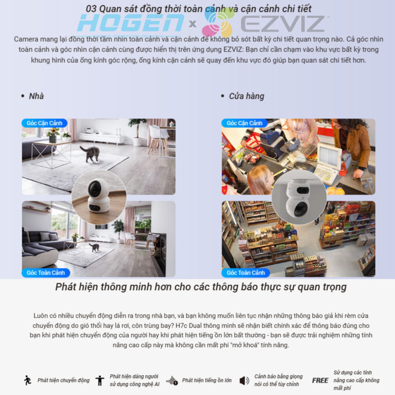 Camera Wifi EZVIZ H7C DUAL (8.0MP, 2K+)