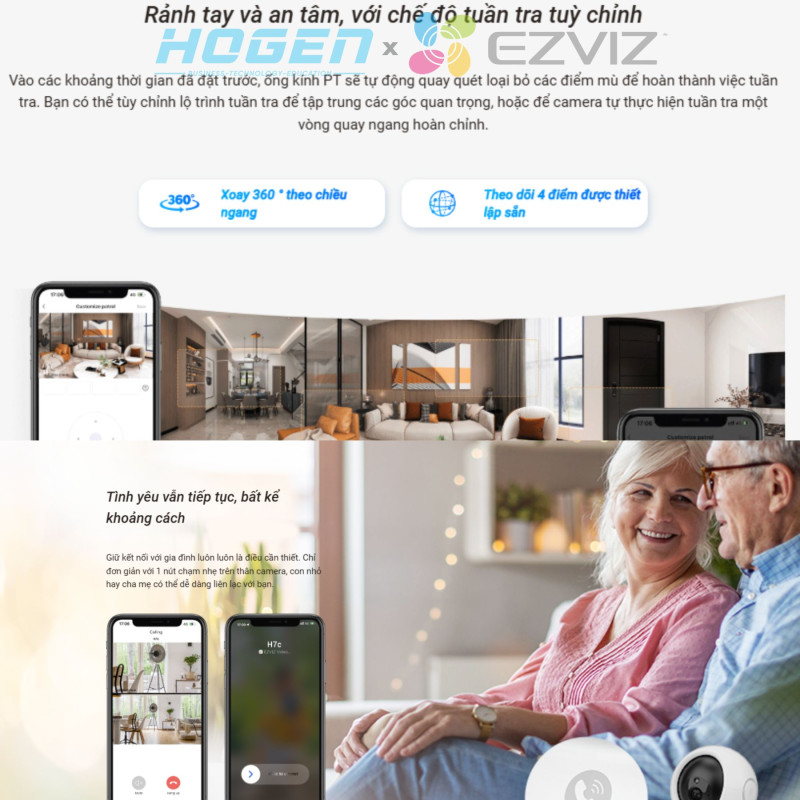 Camera Wifi EZVIZ H7C DUAL (8.0MP, 2K+)
