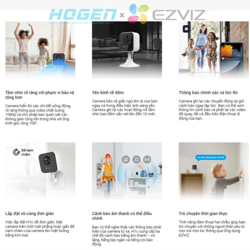 Camera Wifi EZVIZ H1C (2.0MP)