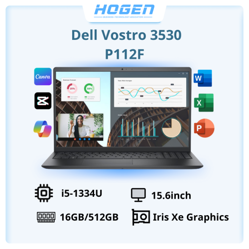 Dell Vostro 3530 P112F (i5-1334U/16GB RAM/512GB SSD/15.6 FHD/Dos/Đen)