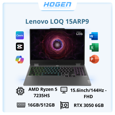 Lenovo LOQ 15ARP9 83JC00LVVN ( AMD Ryzen 5 7235HS | RTX 3050 6GB | 15.6 inch FHD IPS | 16GB | 512GB | Win 11 | Xám)